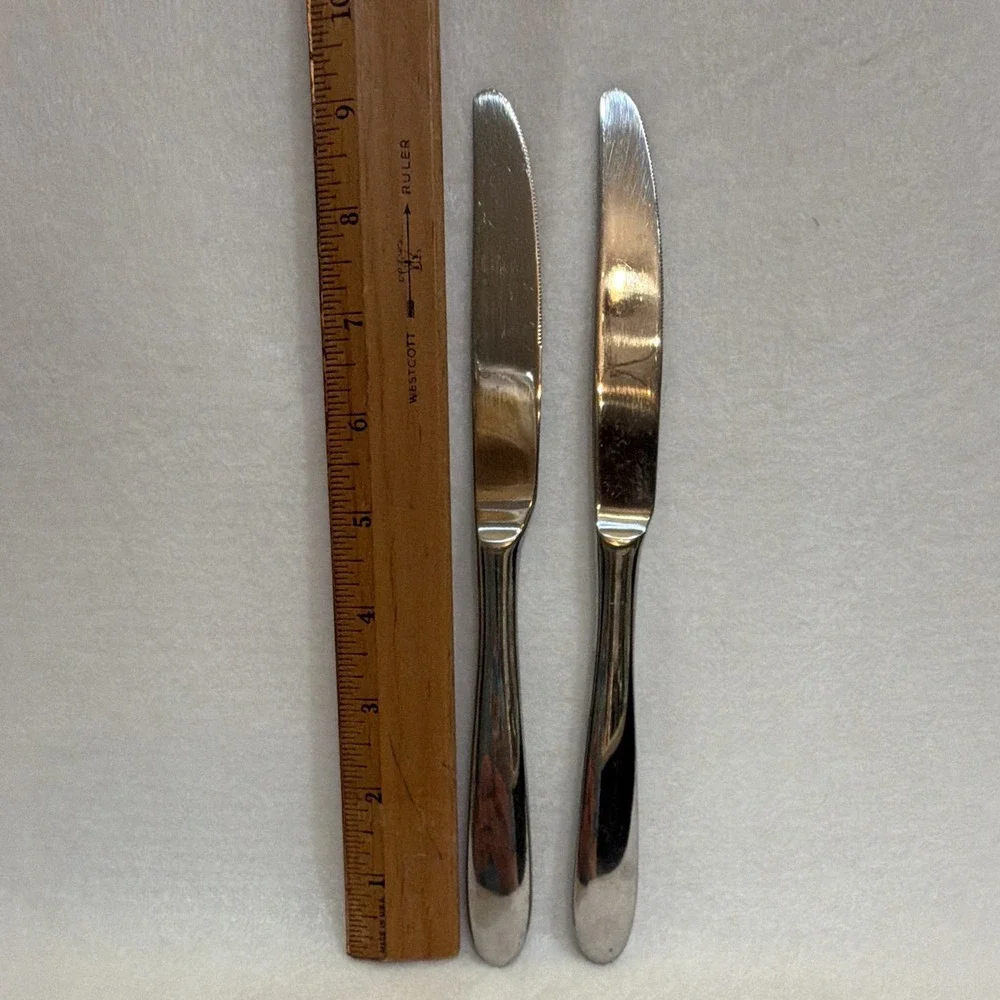 Oneida Stainless Steel Dinner Knives Set of 2 Silver Solid 9 1/2 in